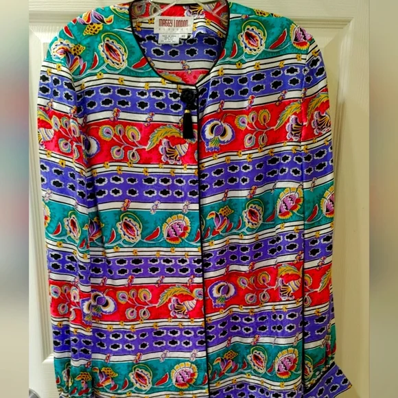 Maggie London Silk Blouse Women's Size 10 - Picture 1 of 9